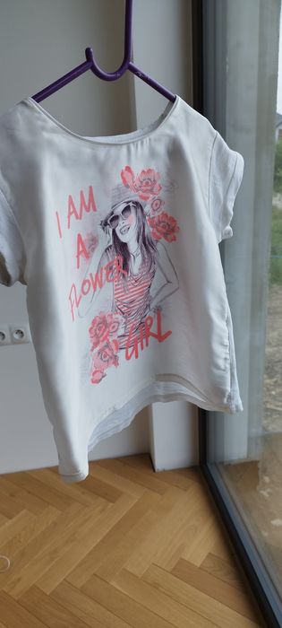 Zestaw koszulek z krótkim rękawem lato t-shirt 122 128 panterka