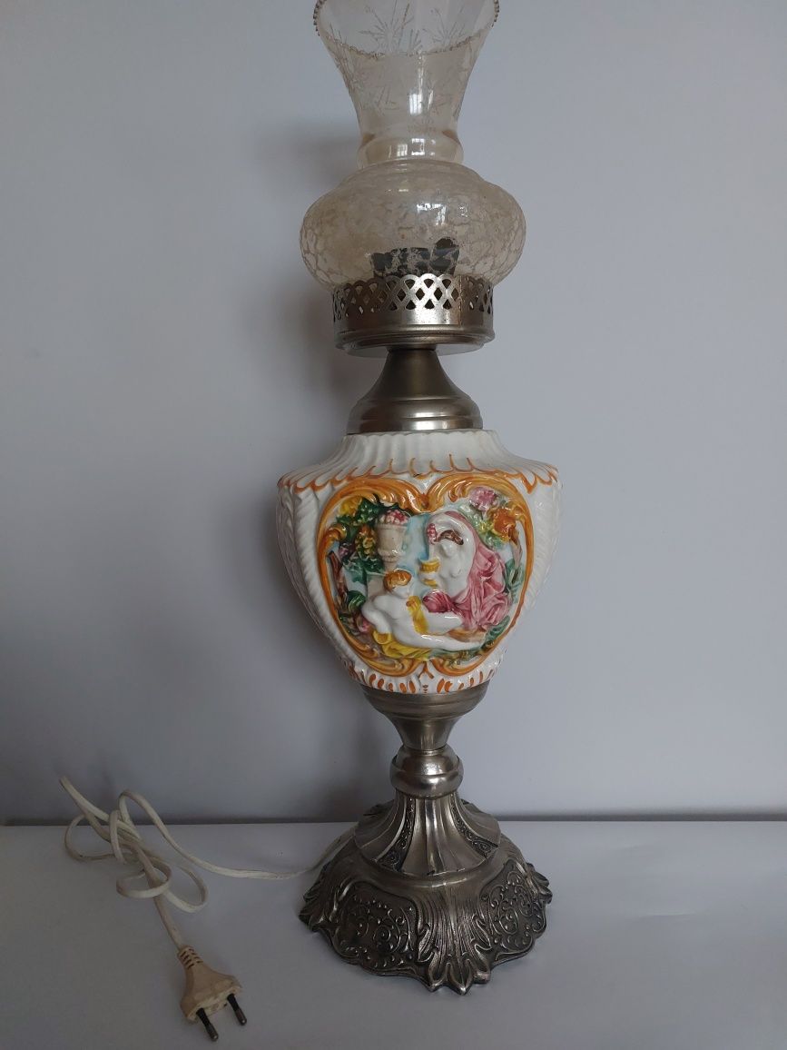 Lampa secesyjna porcelana