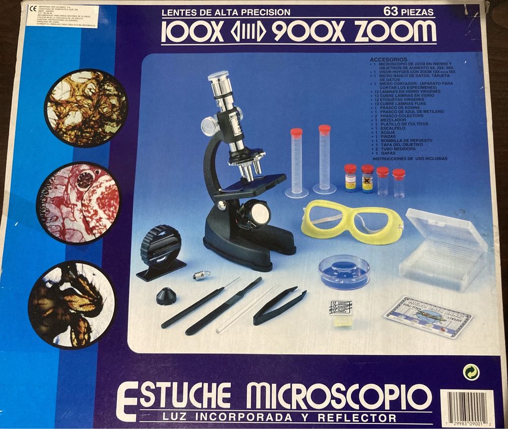 Microscópio e acessórios