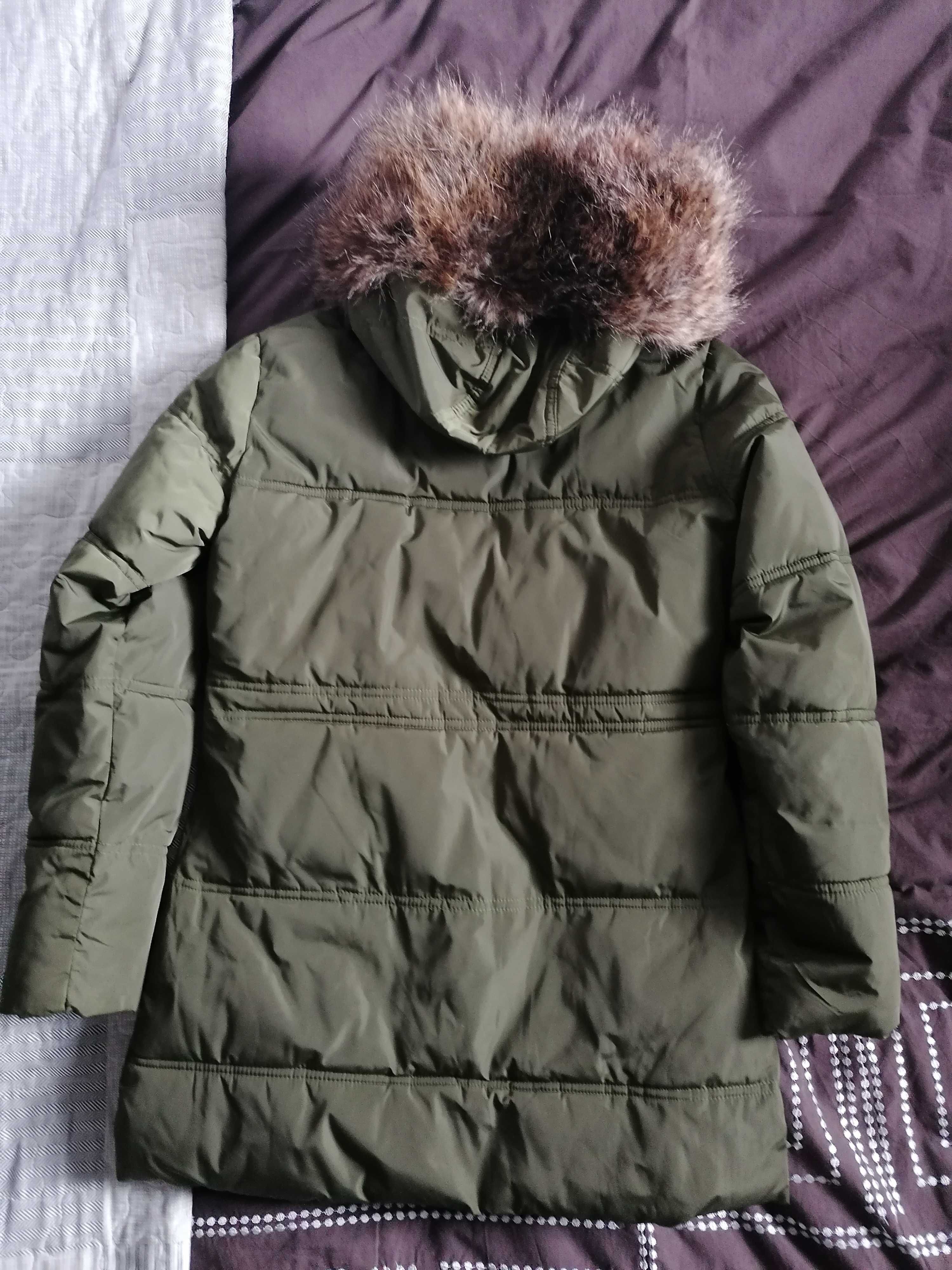 Kurtka /Parka 152 Cubus dziewczynka, ciemny khaki