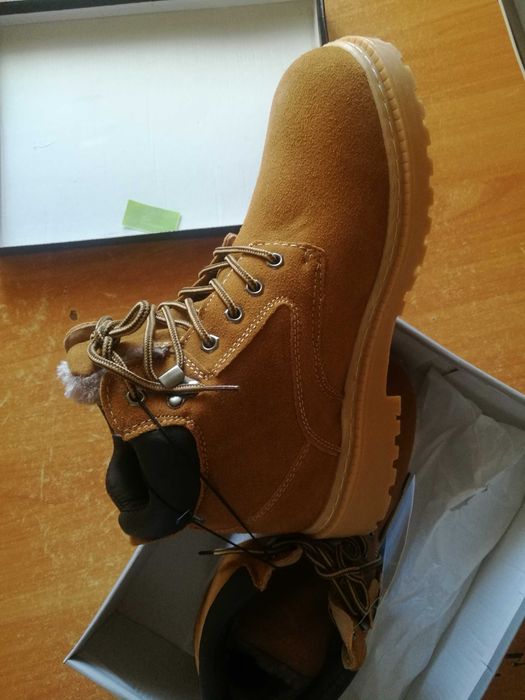 НОВІ Чоловічі Черевики 43р. 27см. Жовті Руді Зимні замшеві демісезонні