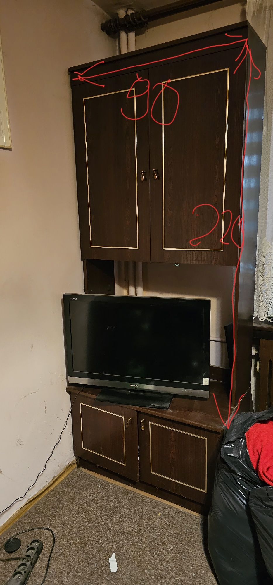 Meblościanka 5 elementów. Stan dobry