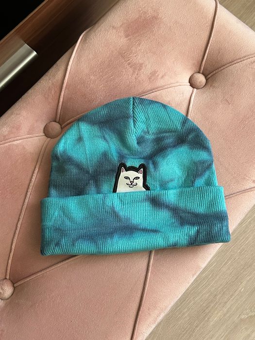 Шапка Ripndip з котом синьо-зелена petrol варьонка