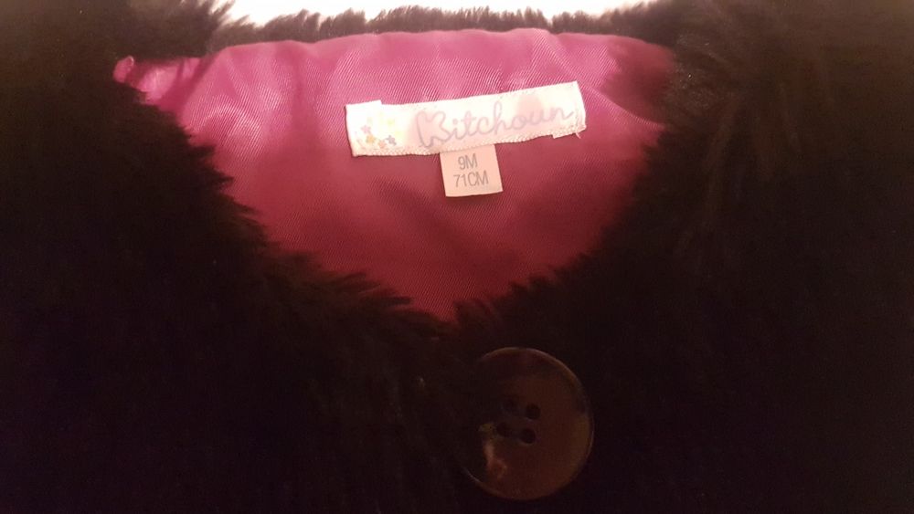 Colete de pêlo menina Tam. 9meses