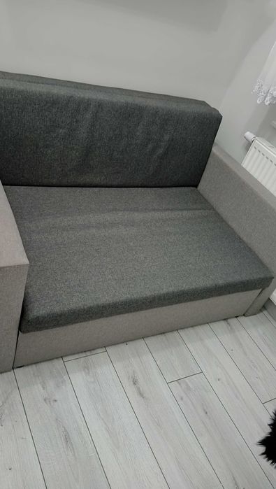 Sofa kanapa dwuosobowa z funkcją spania Szara