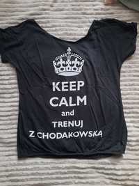 Koszulka do ćwiczeń Keep Calm and trenuj z Chodakowską XS/S