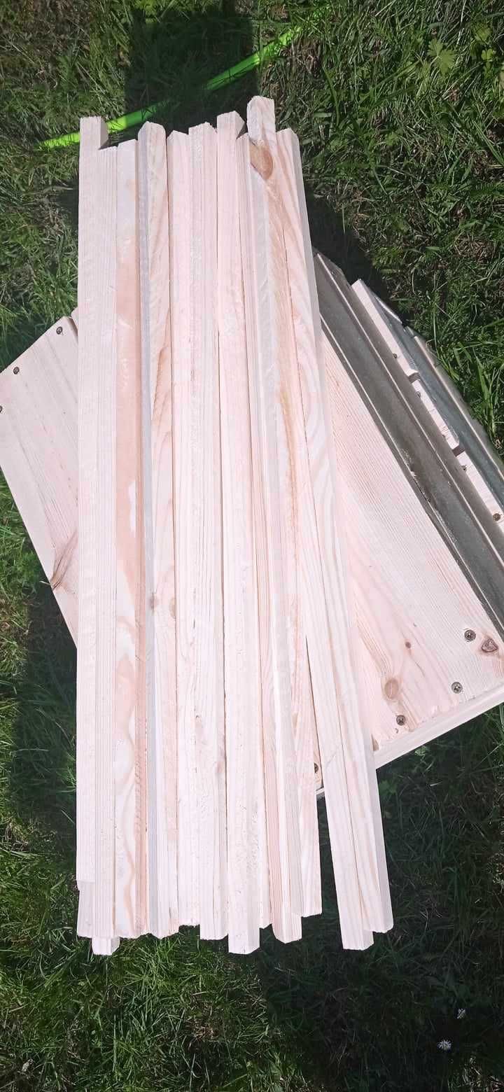 Listwy, listewki, 60 sztuk, tyczki 50-55 cm, wysyłka, drewniane