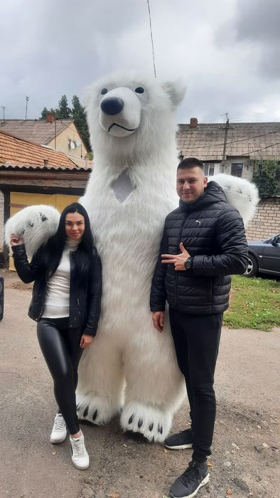 Поздравление Белый Мишка, Пес Патрон и Мишка Позитивчик. Зайка, Горила