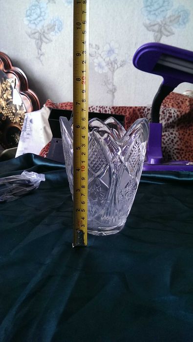 Ваза для цветов «Тюльпан» 16 см. хрусталь СССР Без дефектов