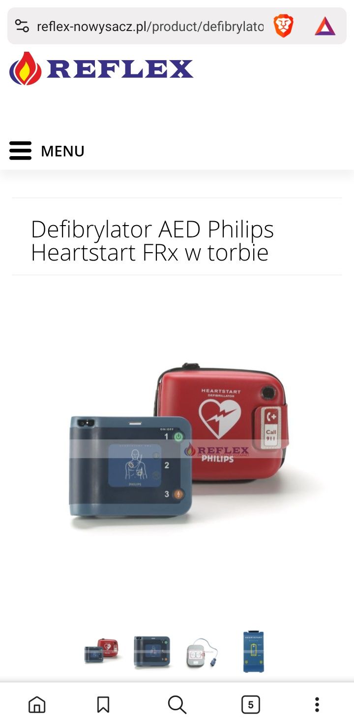 Defibrylator philips heartstart FRx  nowy