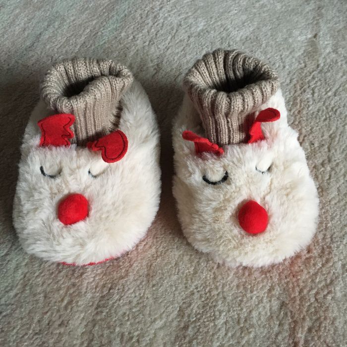 Kapcie ciepłe renifer rudolf świąteczne 24 25