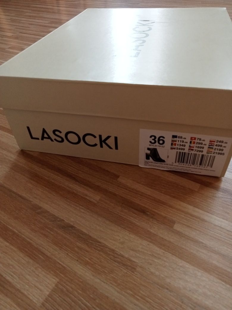 Sexy sandały czarne Lasocki 36 + druga para GRATIS