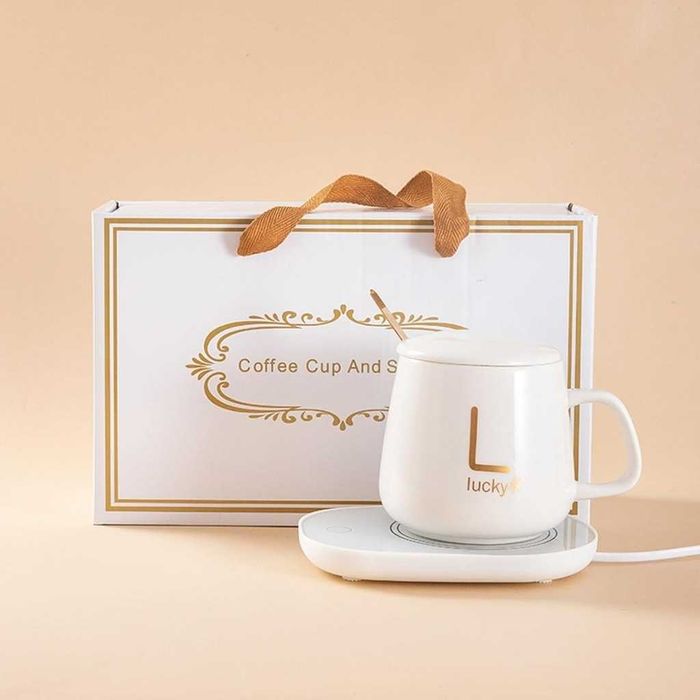 Kubek ceramiczny MBETA do kawy o stałej temperaturze, biały, 220 V