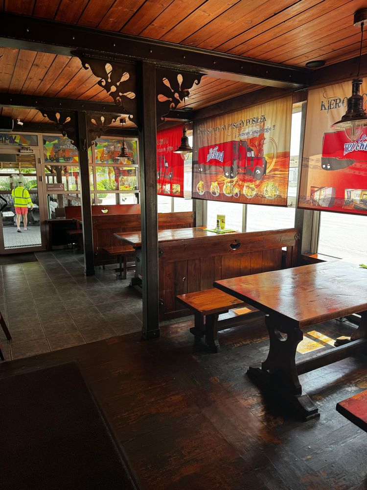 Stół ławka drewniany zestaw komplet do restauracji karczmy
