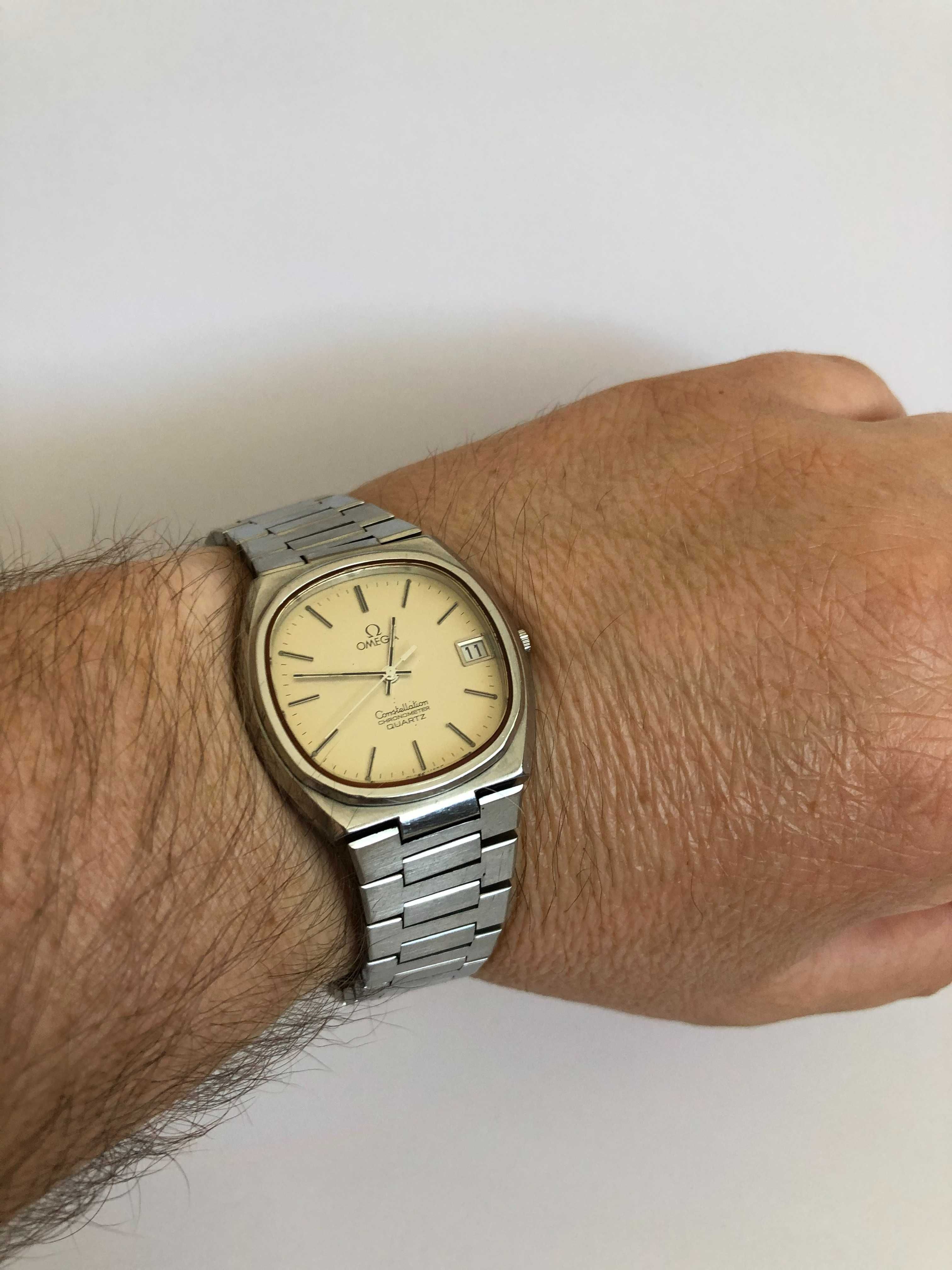 Omega Constellation Chronometer, męski, oryginalna bransoleta Omega