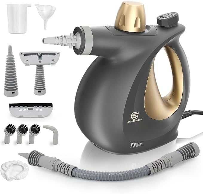 Ręczna myjka parowa 1050 W, zbiornik na wodę 350 ml, obrotowa dysza