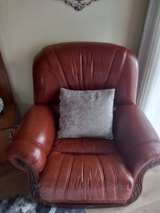 Sofá em pele genuína