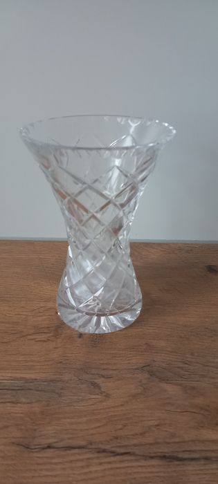 PRL VINTAGE UNIKAT unikatowy kryształowy wazonik wazon na kwiaty