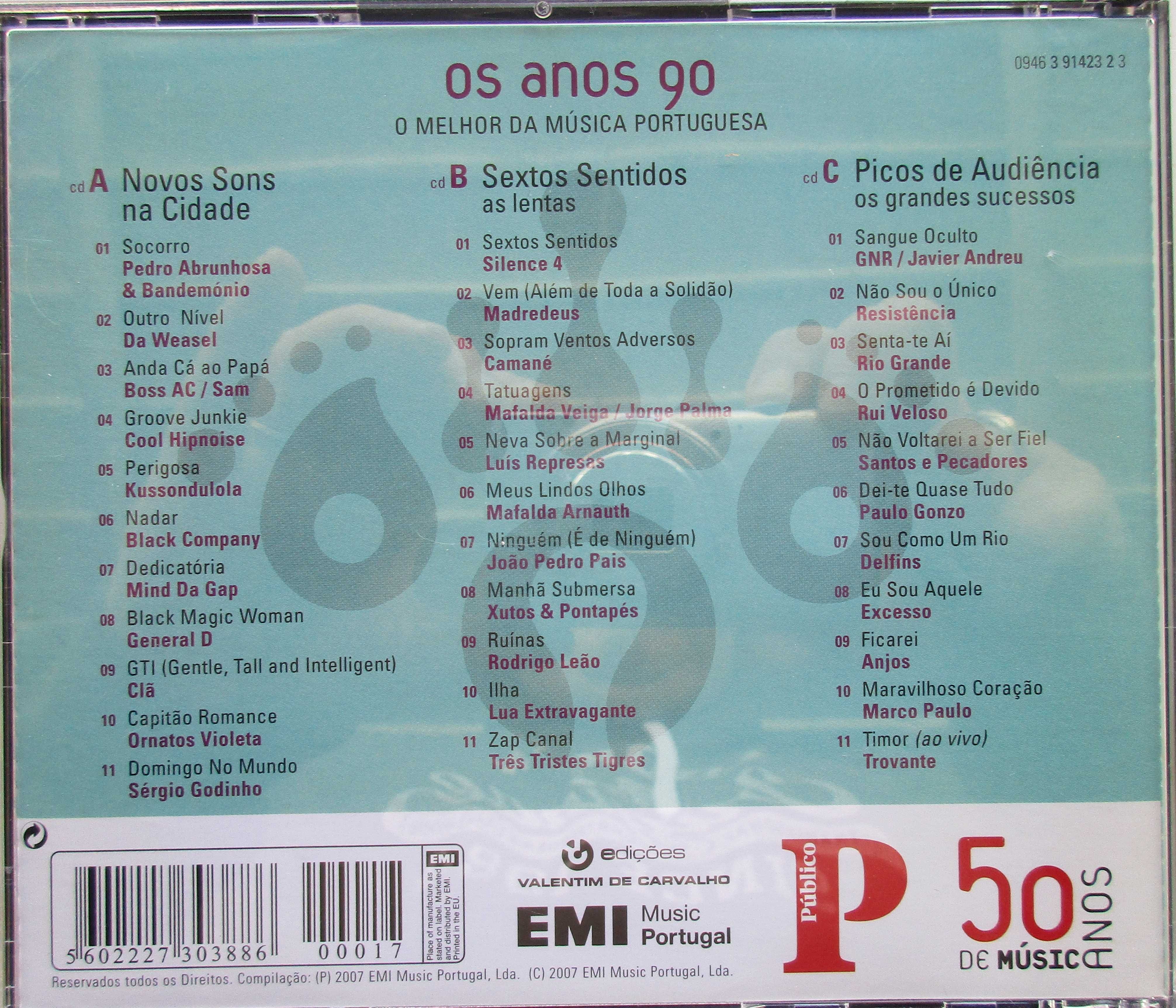 Os Anos 90 - - - - - [50 Anos de Música Portuguesa] - - - - - 3 X CD