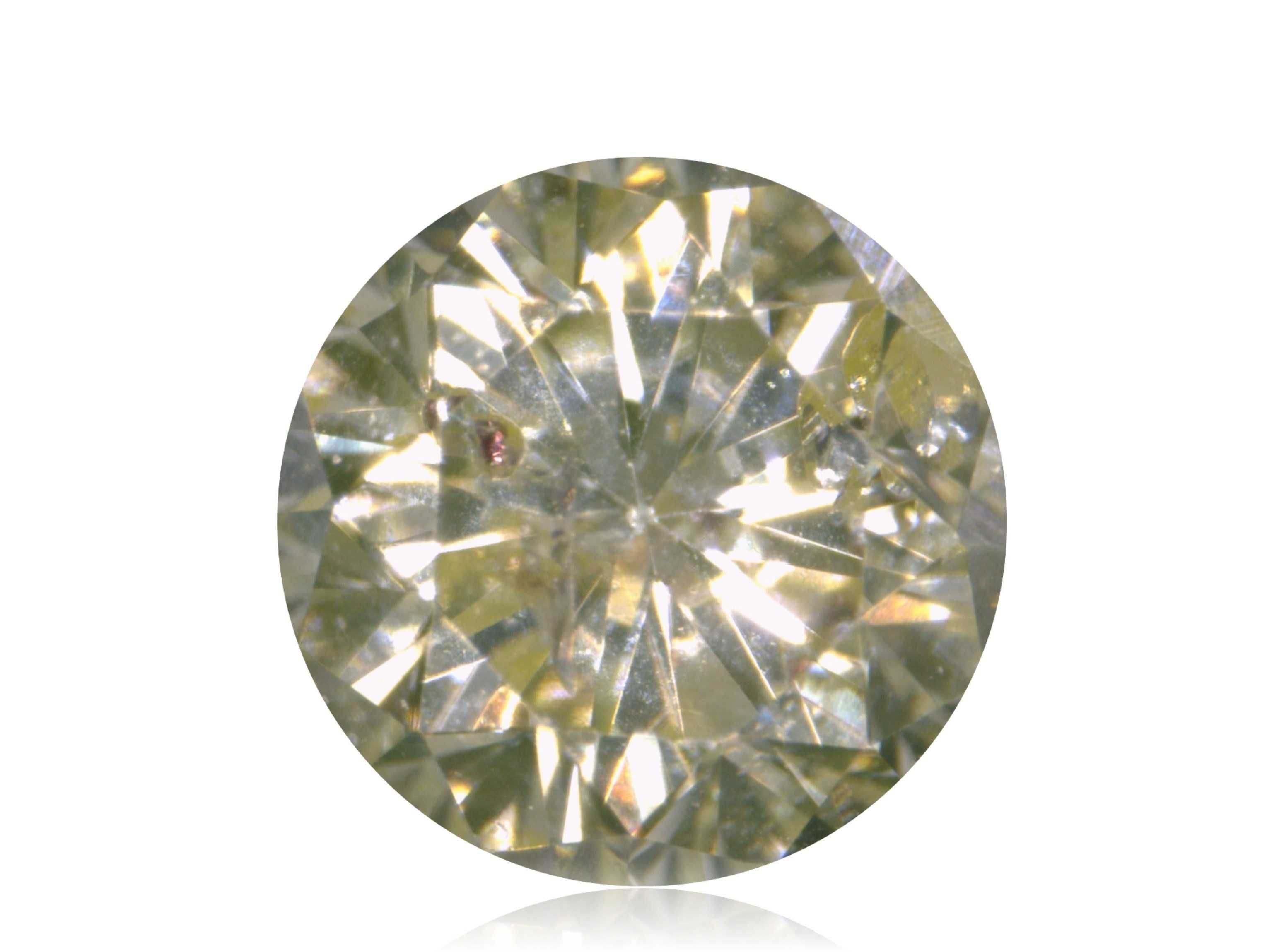 Naturalny Diament 0.08ct Żółty Brylant I1