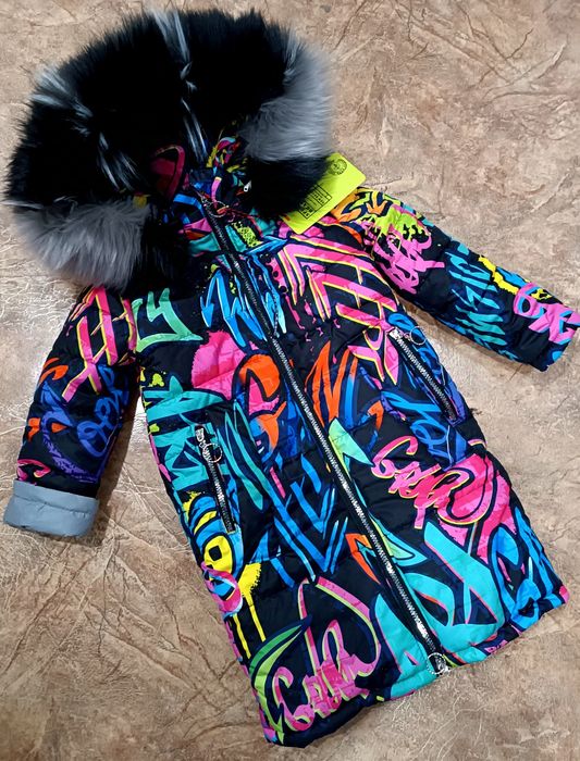 Пальто довге зимове для дівчат р 110 - 152