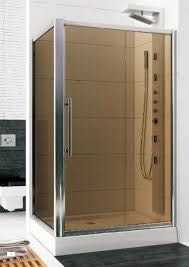 Kabina prysznicowa prostokątna 120 cm na 90 cm brązowe szkło