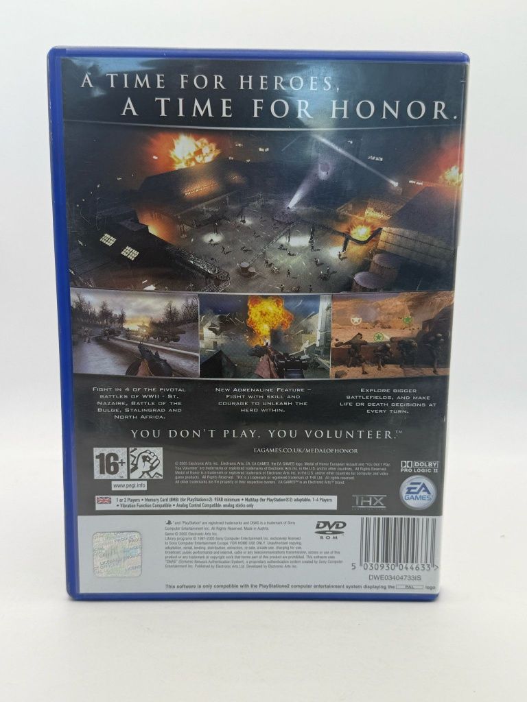 Medal of Honor European Assault 3xA Ps2 nr 6698