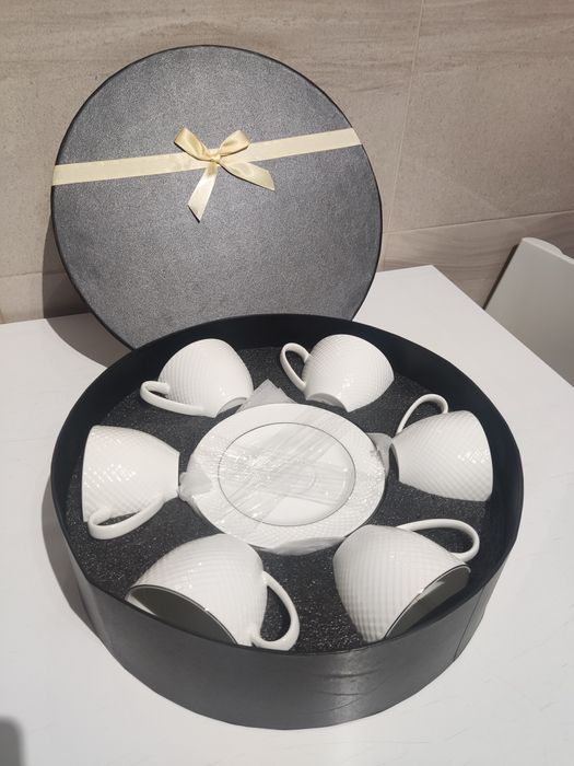 Komplet filiżanek w prezentowym ozdobnym opakowaniu Home&You NOWY