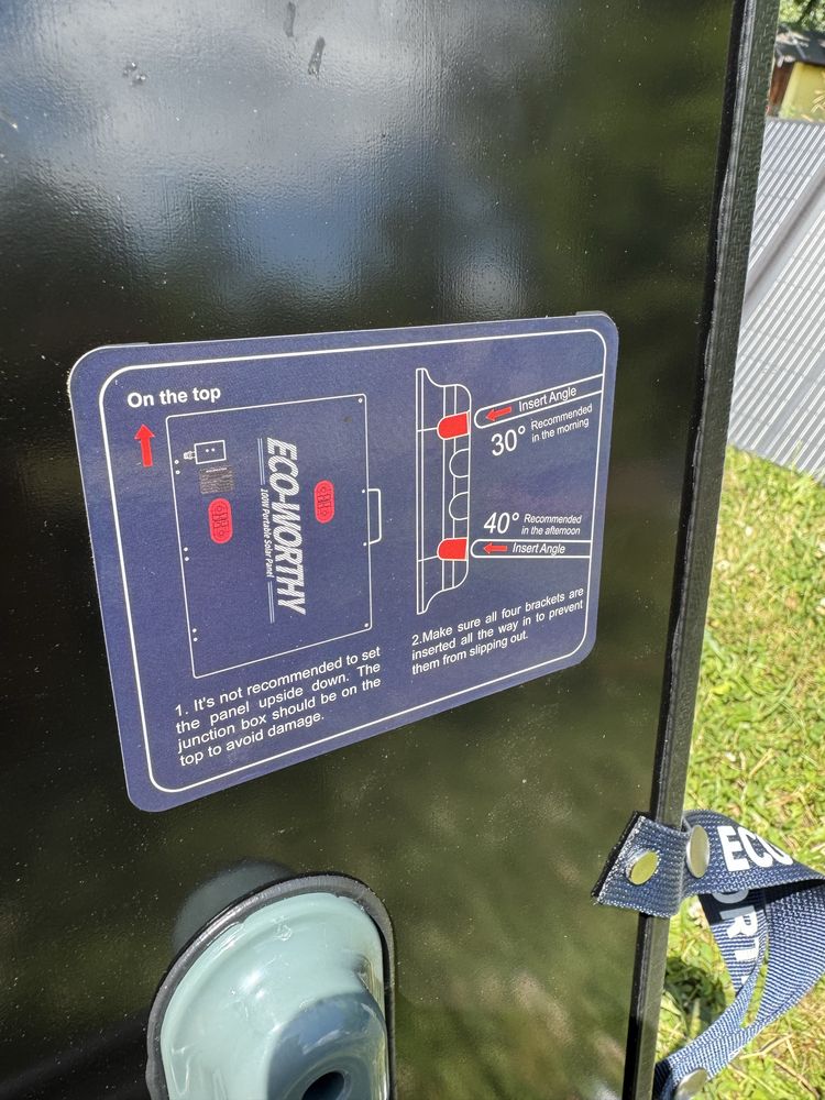 ECO-WORTHY 12V 100W Przenośny składany panel solarny