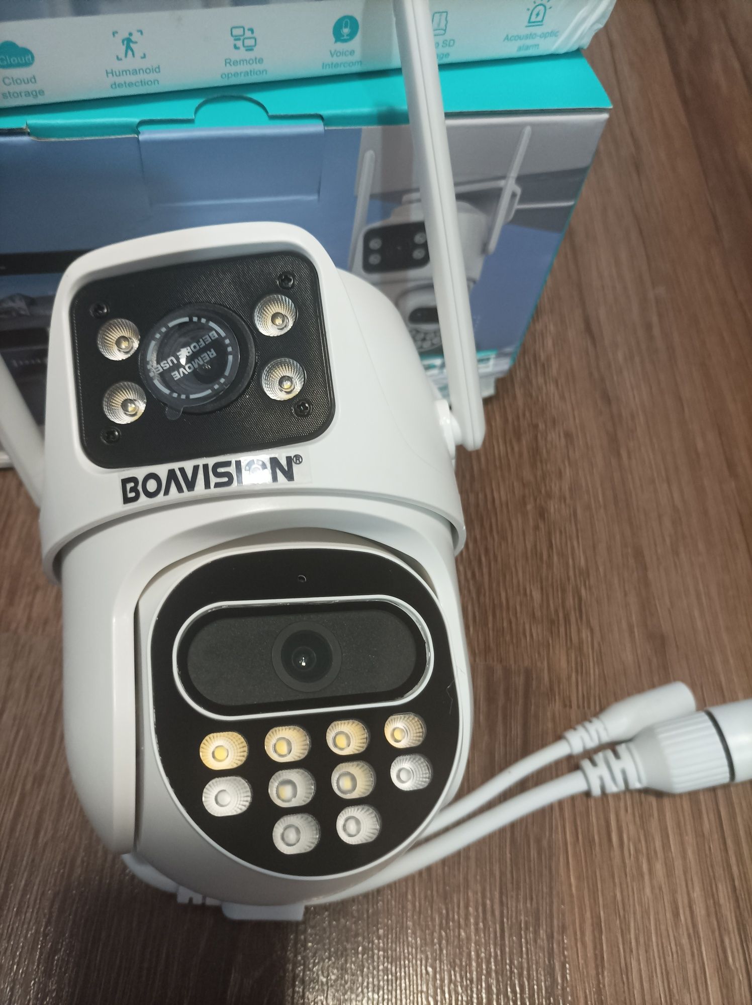 Вулична Wi-Fi камера Boavision P9Q 8Мп 2 незалежні об'єктиви