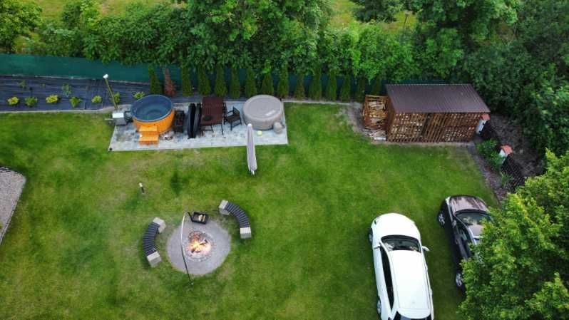 Domek Narty z Balią Jucuzzi z widokiem na jezioro, plac zabaw, Mazury