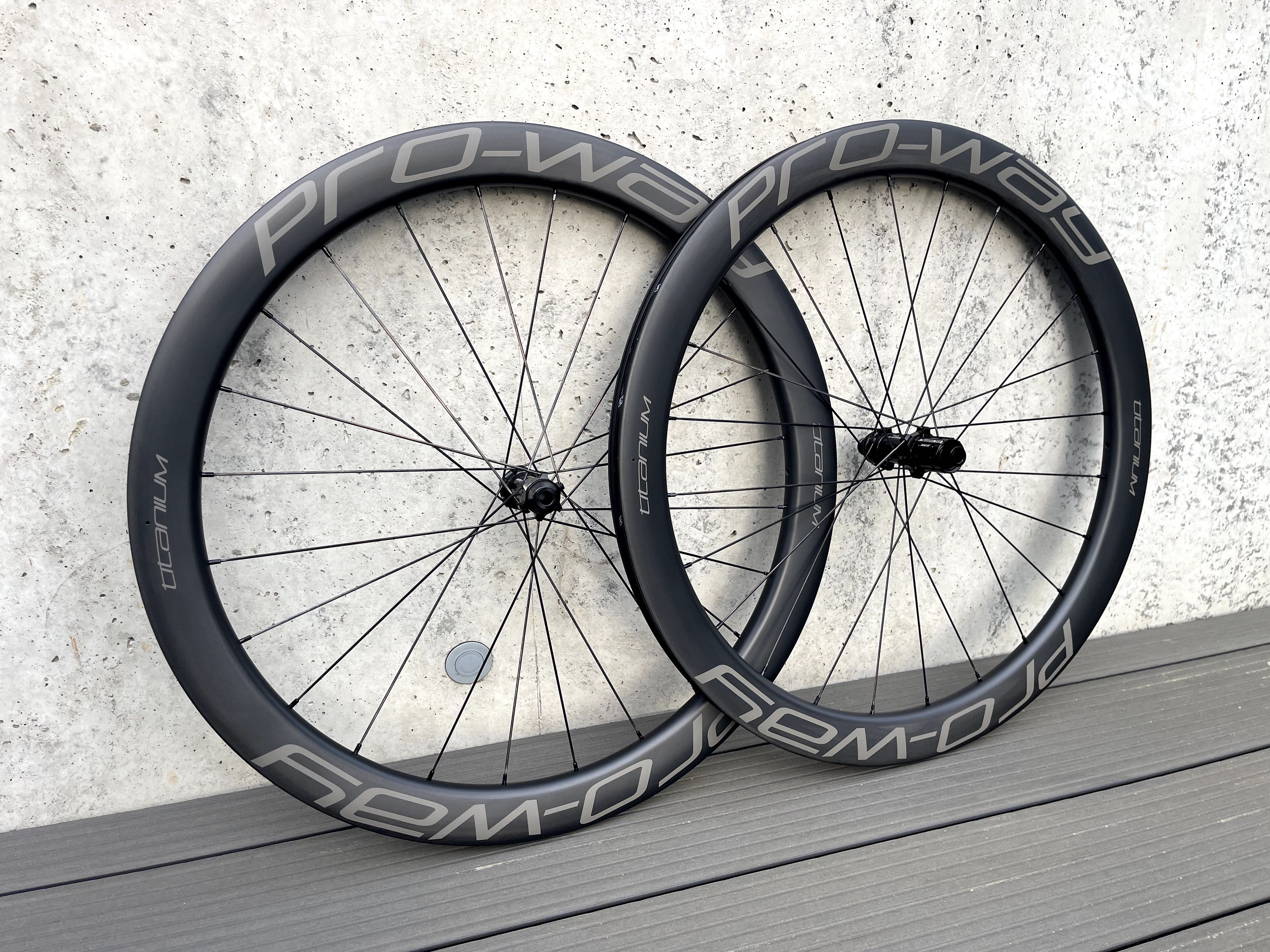 Koła szosowe carbon PRO-WAY TITANIUM 50mm 1385g! disc (karbonowe rower