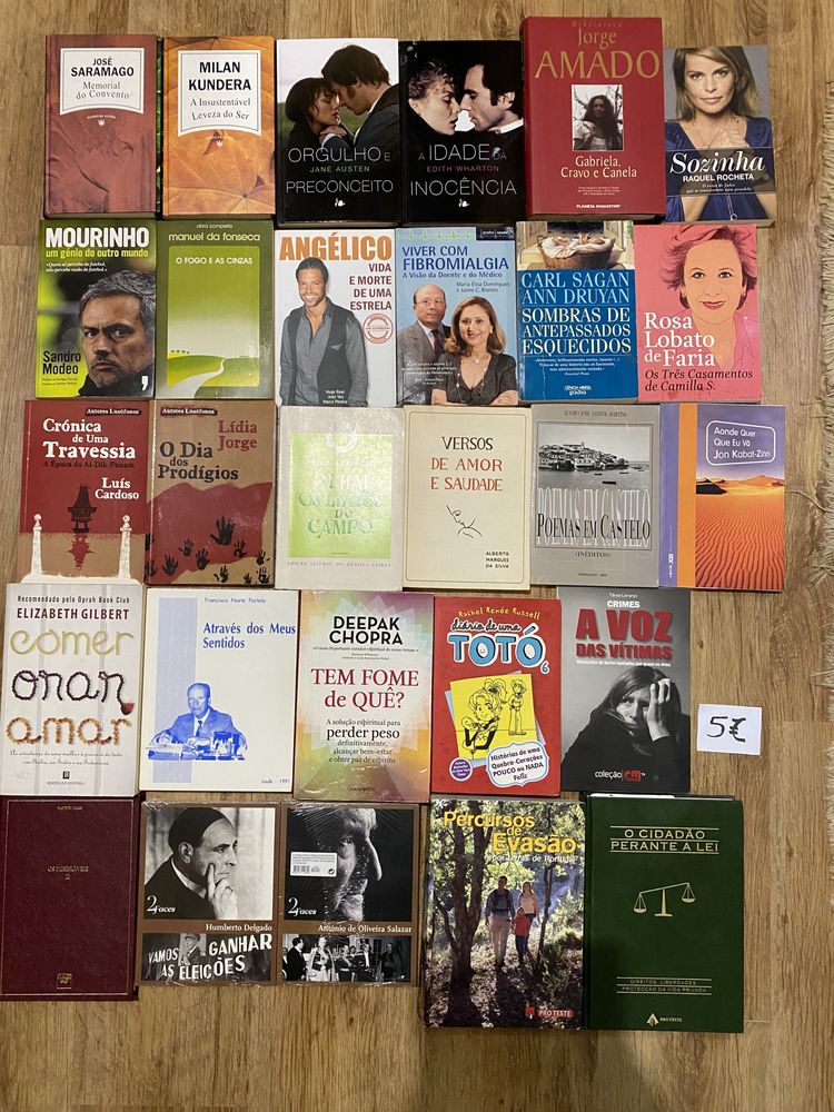 Livros diversos - 5€ cada - literatura e tecnicos