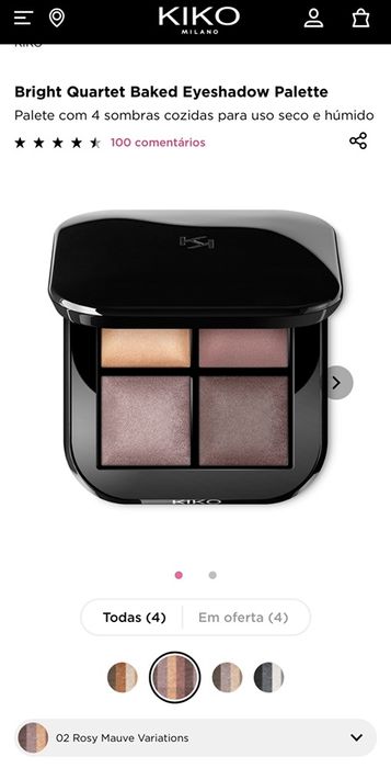 Palete com 4 sombras da kiko - 02