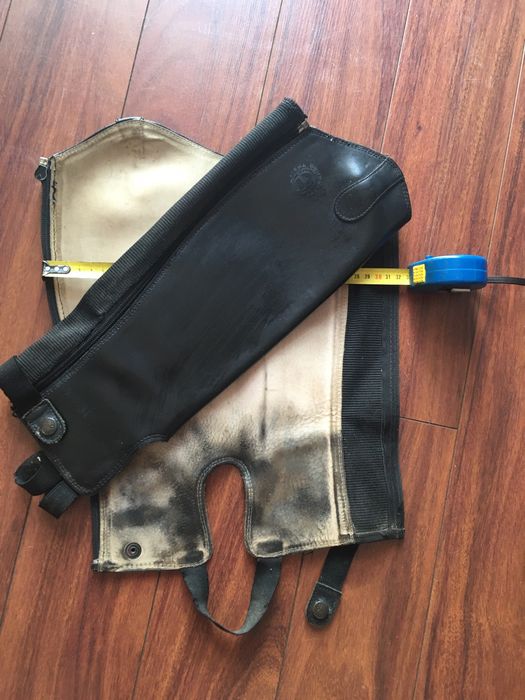 Sztylpy czapsy oficerkowe skórzane czarna skóra licowa