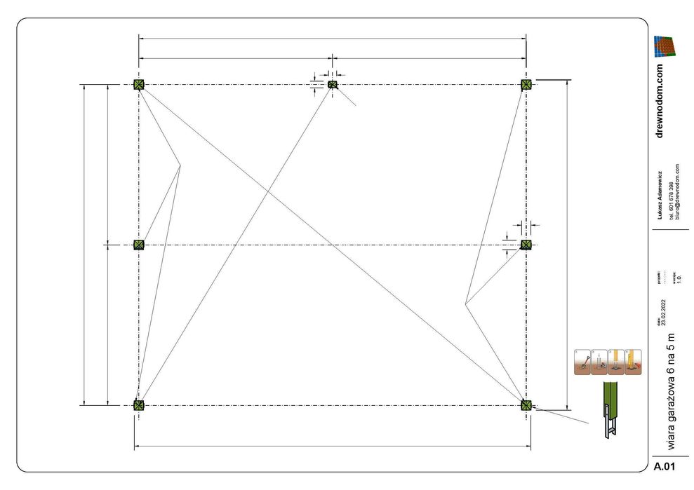 projekt - wiata 6 na 5 m