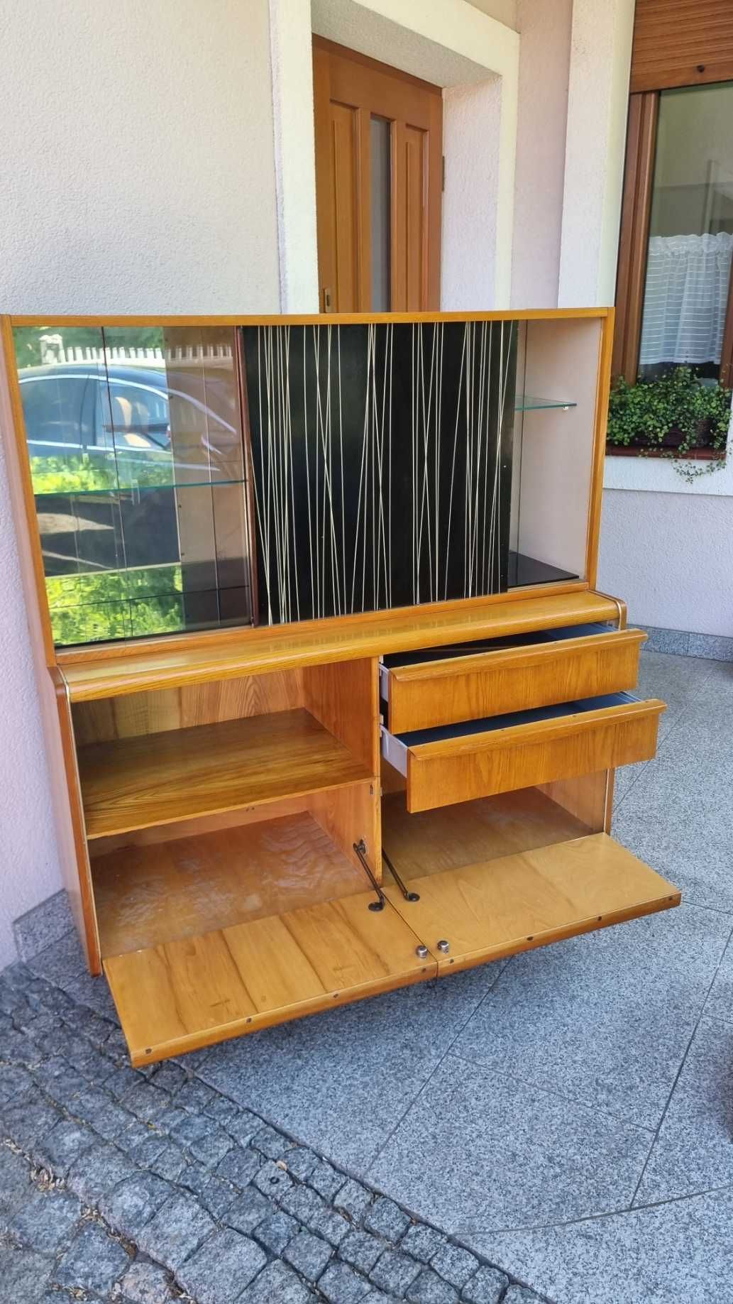 Kredens barek komoda proj. B. Landsman, Jitona, lata 60 Design PRL