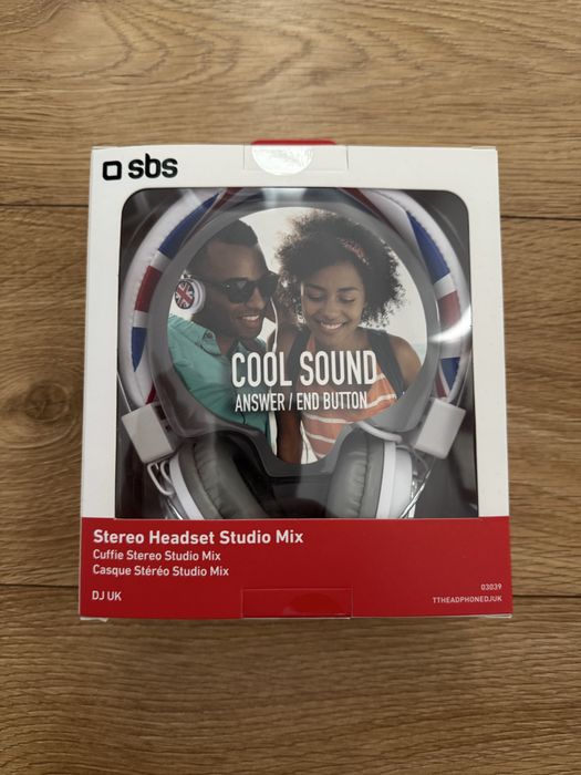 Nowe słuchawki nauszne SBS Studio Mix DJ, białe