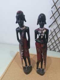 Par de estatuetas africanas