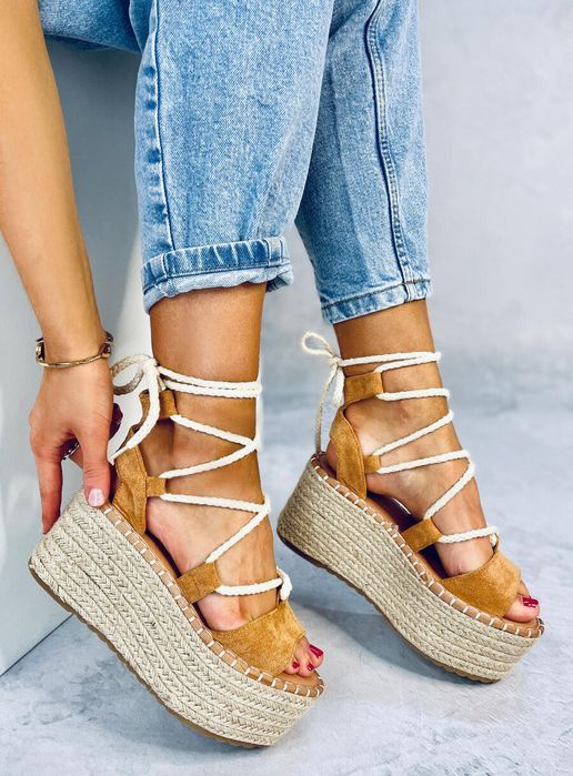 Espadryle Na Koturnie Marge Camel