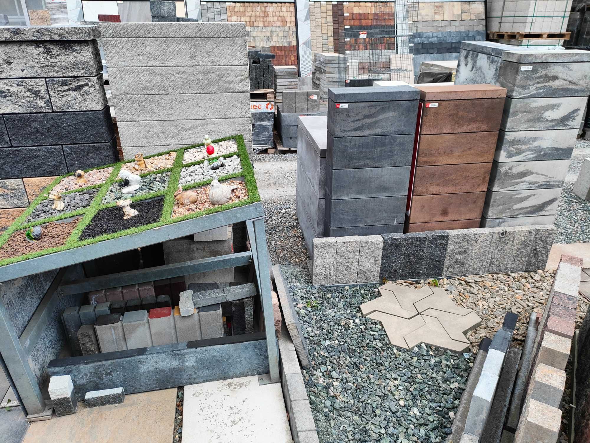 Taboret ławka siedzisko pustak beton ogrodzenie płyta tarasowa ogród