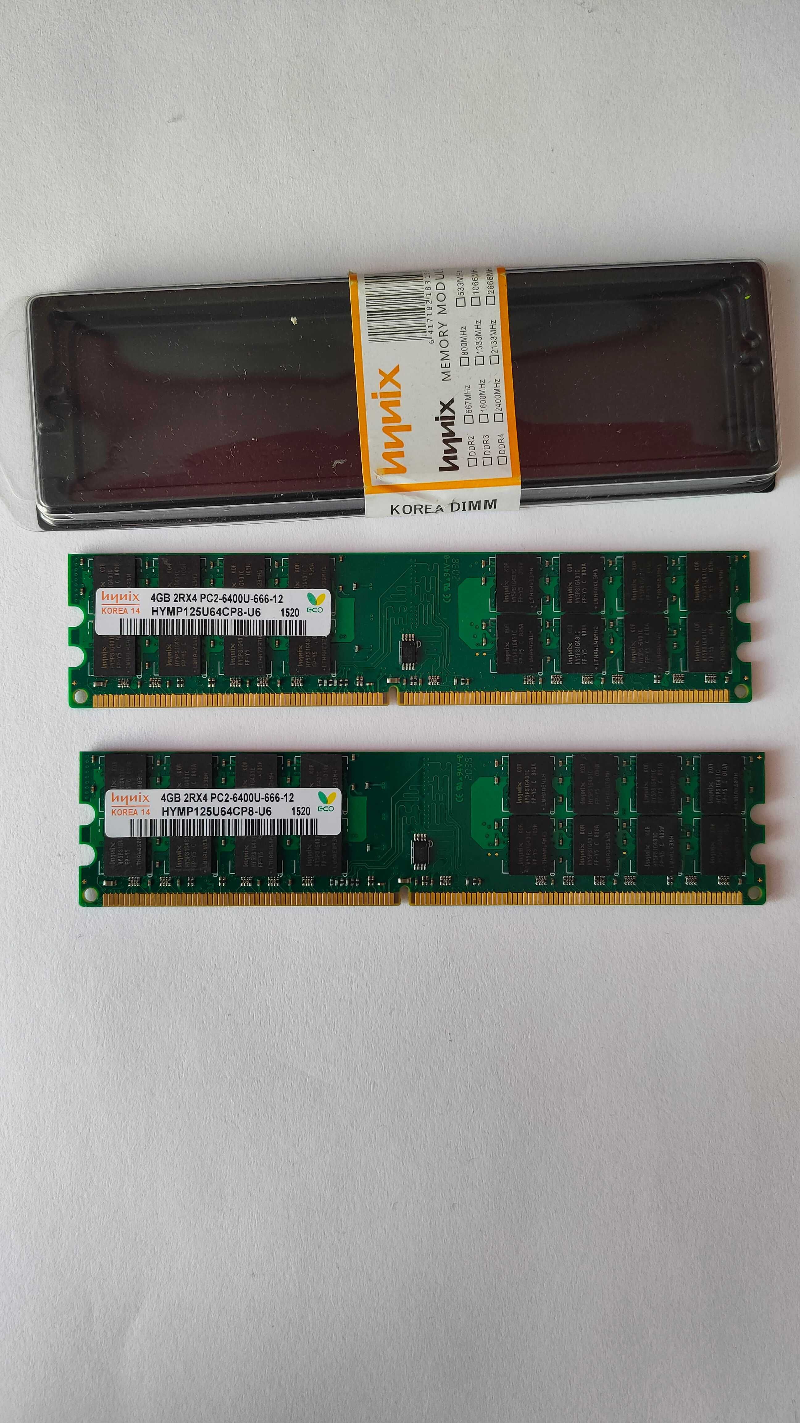 Ram DDR2 2x4GB, 800MHz,6400U, Hynix