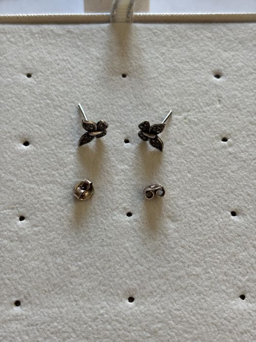 brincos pequenos prata (borboleta e tartaruga)