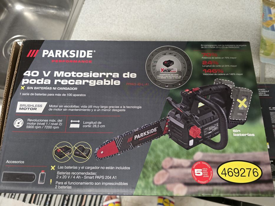 Motocerra 40v parkside