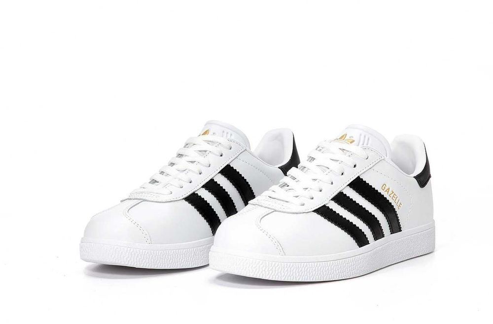 Кросівки Adidas Gazelle White/Black premium
