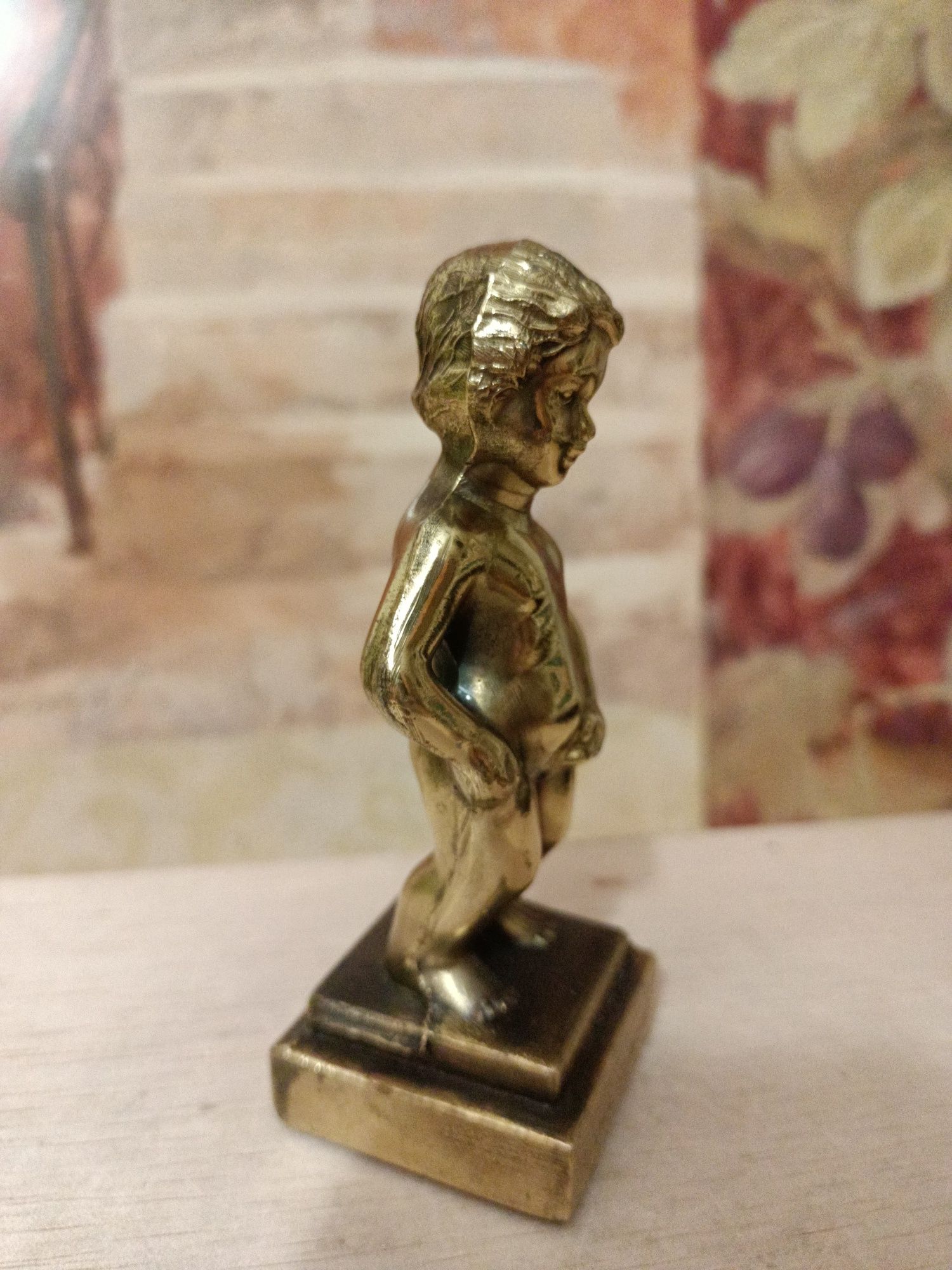 Dawna figura mosiężna Manneken pis, Bruksela,unikat.