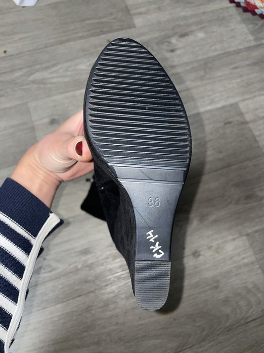 Чоботи жіночі еко-замш зимові