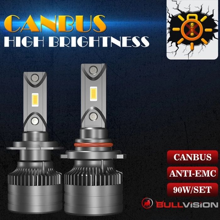Светодиодная Led лампа H7 H8 H11 HB4 Bullvision canbus