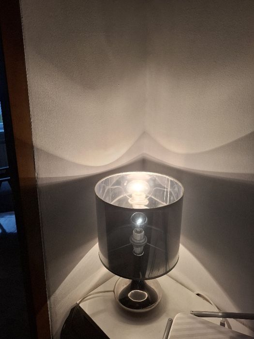 Lampka stojąca srebrna