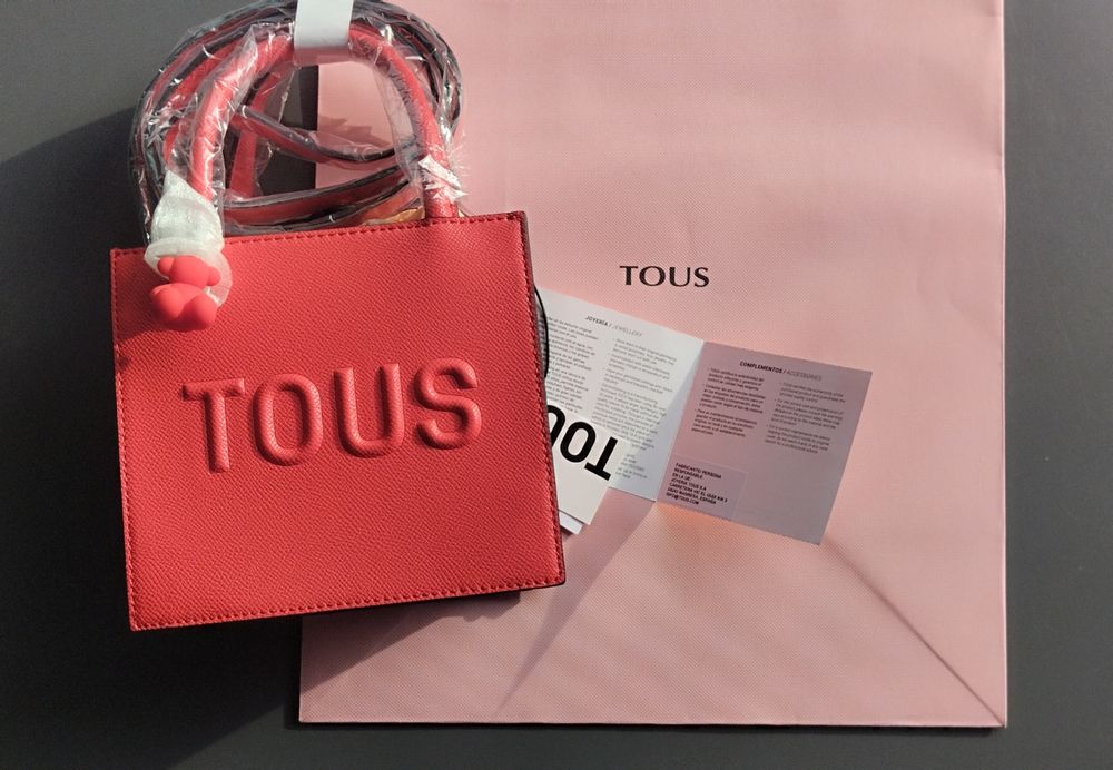 Tous POP Brenda Cube mini torebka czerwona z misiem+certyfikat